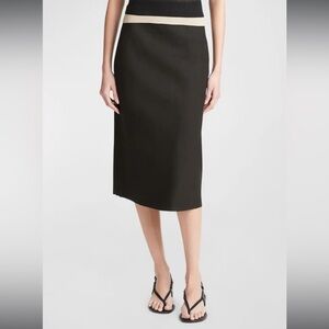 Vince Linen-Blend Midi Slip Skirt